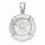 14k White Gold Fireman Shield pendant, Beautiful Pendants for Necklace