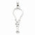 14k White Gold 3-D Stethoscope Pendant, Pendants for Necklace