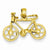 14k Gold 3-D Moveable Bicycle Pendant, Pendants for Necklace