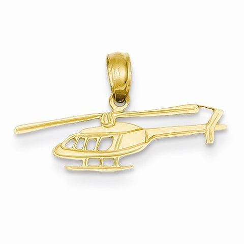 14k Gold Helicopter Pendant, Pendants for Necklace