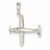 14k White Gold 3-D Low-Wing Airplane Pendant, Pendants for Necklace