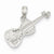 14k White Gold 3-D Violin Pendant, Pendants for Necklace