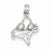 14k White Gold 3-D Bikini Bathing Suit Pendant, Pendants for Necklace