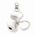 14k White Gold 3-D Three Blade Propeller Pendant, Pendants for Necklace