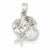 14k White Gold Four Shell Mini Cluster Pendant, Pendants for Necklace