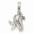 14k White Gold Starfish & Seahorse Pendant, Pendants for Necklace