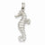 14k White Gold Seahorse Pendant, Pendants for Necklace