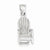 14k White Gold 3-D Adirondack Style Beach Chair Pendant, Pendants for Necklace