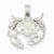 14k White Gold Stone Crab Facing Down Pendant, Pendants for Necklace