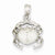 14k White Gold Crab Pendant, Pendants for Necklace