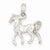 14k White Gold 3-D Horse Standing Pendant, Pendants for Necklace
