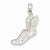 14k White Gold Running Shoe with Wings Pendant, Pendants for Necklace