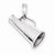 14k White Gold 3-D Megaphone Pendant, Pendants for Necklace