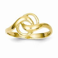 14k Yellow Gold Free Form Ring