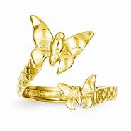 14k Yellow Gold Duo Butterflies Ring