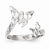 14k White Gold Duo Butterflies Ring
