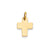 Polished Cross Charm in 14k Gold