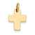 14k Gold Polished Cross Charm hide-image