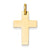 14k Gold Polished Cross Charm hide-image