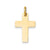 Polished Cross Charm in 14k Gold