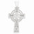 14k White Gold Celtic Cross Pendant, Classy Pendants for Necklace