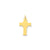 Polished Cross Charm in 14k Gold