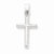 14k White Gold Hollow Cross pendant, Charm