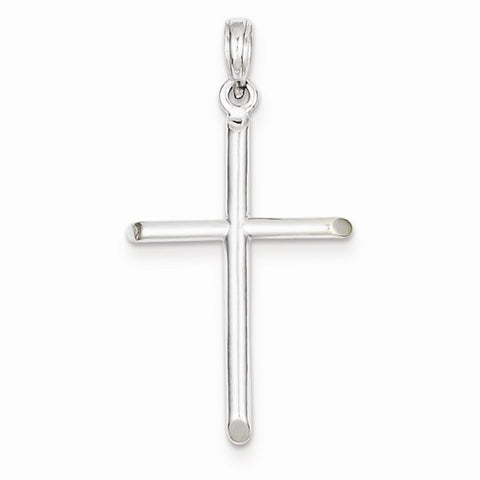 14k White Gold Hollow Cross pendant, Dazzling Pendants for Necklace