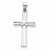 14k White Gold Hollow Cross pendant, Delightful Pendants for Necklace