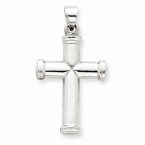 14k White Gold Polished Cross pendant, Exquisite Pendants for Necklace