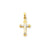 Hollow Cross Charm in 14k Gold w/Rhodium