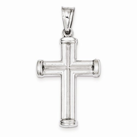 14k White Gold Hollow Cross pendant, Appealing Pendants for Necklace