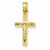 14k Gold Hollow Crucifix Pendant, Adorable Pendants for Necklace