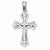 14k White Gold Reversible Crucifix /Cross pendant, Pendants for Necklace