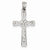 14k White Gold Reversible Crucifix /Cross pendant, Pretty Pendants for Necklace