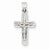 14k White Gold Reversible Crucifix /Cross pendant, Gorgeous Pendants for Necklace