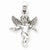 14k White Gold Guardian Angel Pendant, Pendants for Necklace