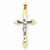 14k Gold Two-tone Crucifix Pendant, Stylish Pendants for Necklace