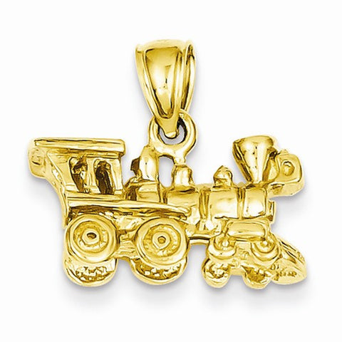 14k Gold 3-D Locomotive pendant, Classy Pendants for Necklace