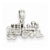 14k White Gold 3-D Locomotive pendant, Alluring Pendants for Necklace