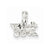 14k White Gold 3-D Locomotive pendant, Appealing Pendants for Necklace