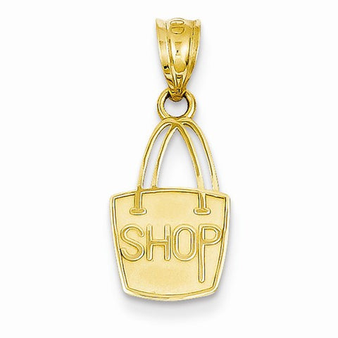 14k Gold SHOP Pendant, Pendants for Necklace