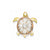Turtle Charm in 14k Tri-Color Gold