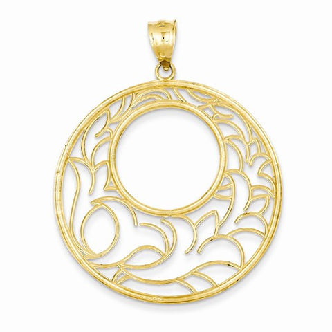 14k Gold Circle pendant, Exquisite Pendants for Necklace