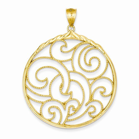 14k Gold Circle pendant, Fine Pendants for Necklace