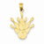 14k Gold 7 Pin and Bowling Ball Pendant, Pendants for Necklace
