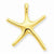 14k Gold Starfish Chain Slide Pendant, Gorgeous Pendants for Necklace