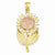 14k Gold Two-tone Sunflower Pendant, Pendants for Necklace