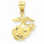 14k Gold US Marine Corps Pendant, Pendants for Necklace