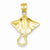 14k Gold Stingray Pendant, Alluring Pendants for Necklace